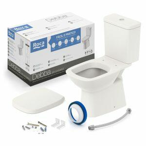 Kit Vaso Sanitário com Caixa Acoplada Debba Classic Acionamento Duplo 3/6L Beige Roca