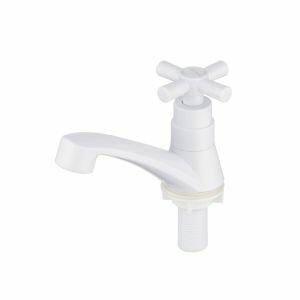 Torneira Lavatorio Baixa ABS Branco Hidrofama