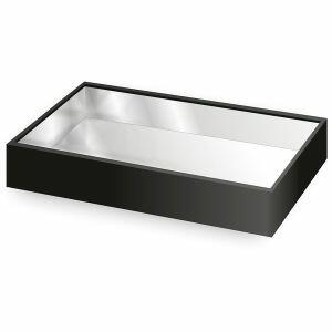 Bandeja Espelhada 20x35cm Preto Diagonal Bandeja Espelhada 20x35cm Preto Diagonal