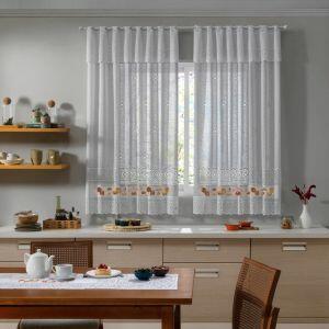 Cortina Valencia Picnic Poliester 2,00mx1,20m + 20cm Interlar