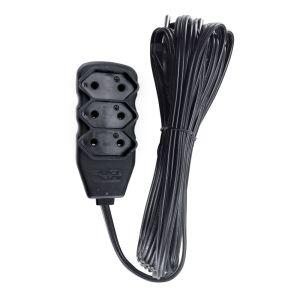 Extensão 10m 3 Tomadas Slim Bipolar Force Line