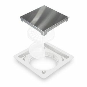 Ralo Oculto 10x10cm Inox Branco Multicerto