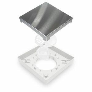 Ralo Oculto 15x15 Tampa Inox Branco Multicerto