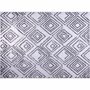 Tapete Classic Angra Polipropileno 1,00x1,50m Gelo e Chumbo J Serrano