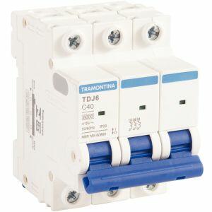 Disjuntor 40A TDJ6 Tripolar 6KA Branco Tramontina