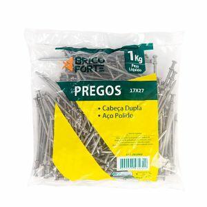 Prego 2 Cabeças Polido 1kg 17x27 Brico Forte