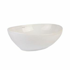 Cuba para Banheiro de Apoio Louça Oval Branca 40,5x33cm Artistic Addra
