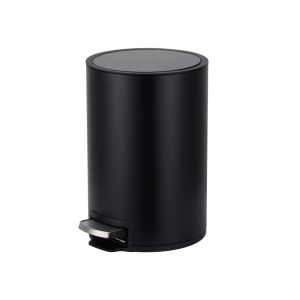 Lixeira com Pedal Agatha Ginevra 8 Litros Preto Fosco 25x30cm Casa&Ideia