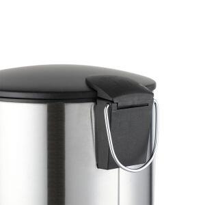 Lixeira Nero com Pedal Inox Escovado 3L 23x25,5cm Preto Casa&ideia