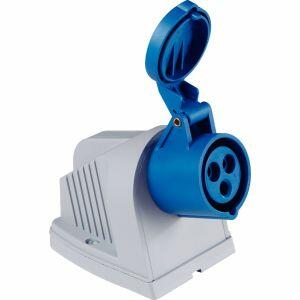 Tomada Sobrepor Industrial 16a 2p+t 220-250v 6h Azul Tramontina