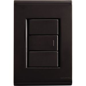 Conjunto Interruptor 1 Secão Simples 10a Liz Grafite Escuro 250v Tramontina