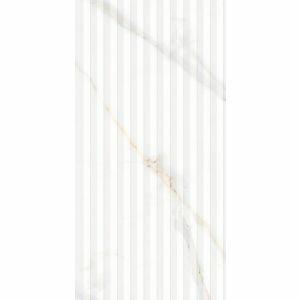 Revestimento de Parede Ripado Calacata Retificado Acetinado 45X90 Málaga