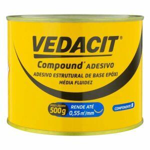 Adesivo Compound A+B 1kg Branco e Preto Vedacit