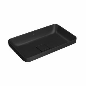 Cuba para Banheiro de Sobrepor Louça Slim Ebano Fosco Retangular 50cm Deca