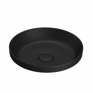 Cuba para Banheiro de Sobrepor Louça Slim Ebano Fosco Redonda 40cm Deca