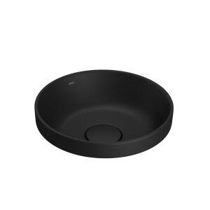 Cuba para Banheiro de Sobrepor Louça Slim Ebano Fosco Redonda 30cm Deca