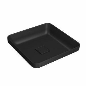 Cuba para Banheiro de Sobrepor Louça Slim Ebano Fosco Quadrada 40cm Deca Cuba para Banheiro de Sobrepor Louça Slim Ebano Fosco Quadrada 40cm Deca