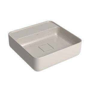 Cuba para Banheiro de Apoio Louça com Mesa Slim Creme Quadrada 40cm Deca
