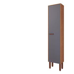 Paneleiro Slim Freijo/titanio 2,05m 1 Porta MGM Gabinetes