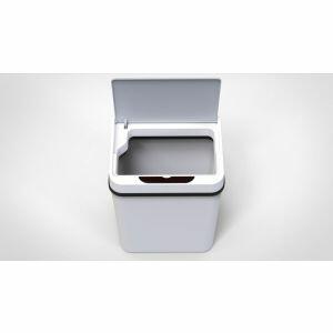 Lixeira Automática 9L Yoko Branco Plástico Casa&Ideia