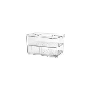 Cesto Organizador Lis Com Escorredor E Tampa Transparente 27,6x17,5cm 7l Casa&Ideia