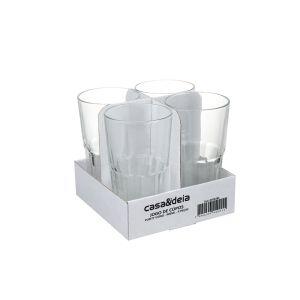 Jogo De Copos 405ml Purity Vidro 4 Peças Casa&Ideia