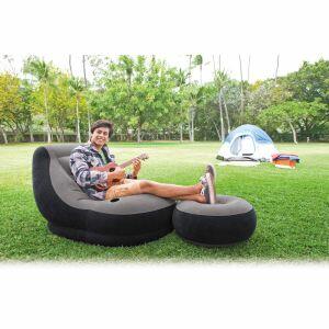 Poltrona Ultra Lounge Com Pufe Turca Intex