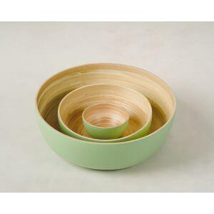 Bowl 10cm Bambu Verde Fosco Redondo Casa&ideia