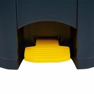 Lixeira Seletiva 80l Amarelo Preto com Pedal Casa&ideia Lixeira Seletiva 80l Amarelo Preto com Pedal Casa&ideia
