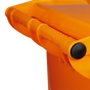 Lixeira Seletiva 120l Laranja com Roda Casa&ideia