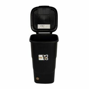 Lixeira Com Tampa Aster Preto 110L Casa&ideia