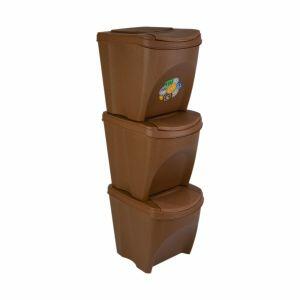 Kit 3 Lixeiras Com Tampa 25l Andel Natural Casa&ideia