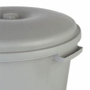 Lixeira Com Tampa Plástico Cinza Smoke 50l Casa&Ideia
