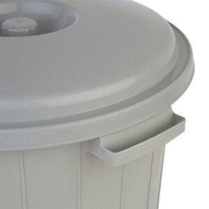 Lixeira Com Tampa Plástico Cinza Smoke 25l Casa&Ideia