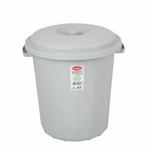 Lixeira Com Tampa Plástico Cinza Smoke 15l Casa&Ideia