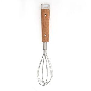 Fouet 29,5x5cm Com Cabo de Madeira Acacia Fosco Inox Casa&ideia