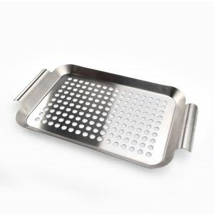 Grelha para Churrasco 33x18,5x2cm Aço Fosco Inox Fascino