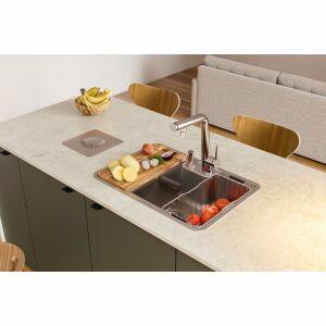 Cuba para Cozinha de Sobrepor/embutir 68x48cm Massima Com Lixeira Inox Com Acessórios Docol Cuba para Cozinha de Sobrepor/embutir 68x48cm Massima Com Lixeira Inox Com Acessórios Docol