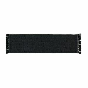 Passadeira Algodão Etnico Preto 0,47x1,40m Artesanal Teares