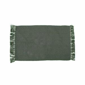 Tapete Algodão York Verde Oliva 0,50x0,80m Artesanal Teares