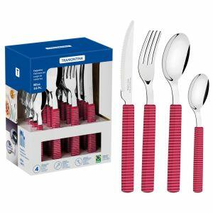 Faqueiro 16 Peças Bliss Magenta Inox Tramontina