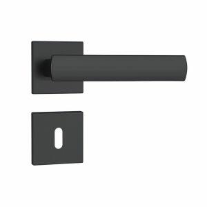 Fechadura Roseta  Quadrada Preto Fosco Interna 40mm Stam
