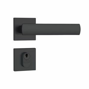 Fechadura Roseta Quadrada 40mm 803/35 RQ1Preto Fosco Externa Stam Fechadura Roseta Quadrada 40mm 803/35 RQ1Preto Fosco Externa Stam