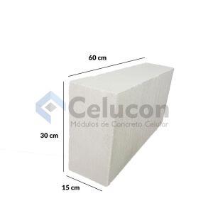 Bloco Celular de Cca 15x30x60cm Celucon
