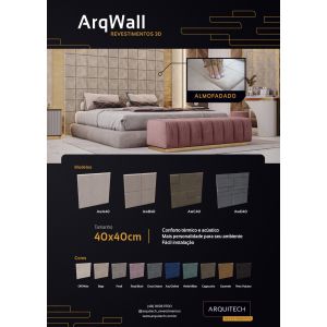 Revestimento Acústico ArqWall Fendi AWB40 40x40 Arquitech
