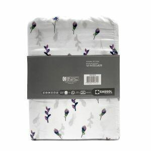 Jogo de Cama Solteiro 90x190cm Dreams Lavanda Retangular Diagonal