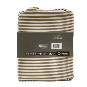 Jogo de Cama Queen 158x198cm Dreams Bege Listrado Diagonal