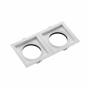 Spot Embutir Quadrado Rec Branco 2 Lâmpadas Par30 Play Bivolt Vitralux