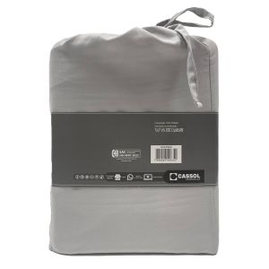 Jogo de Cama Queen 158x198cm Dreams Cinza Retangular Diagonal