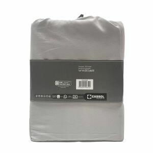 Jogo de Cama Solteiro 90x190cm Dreams Cinza Retangular Diagonal